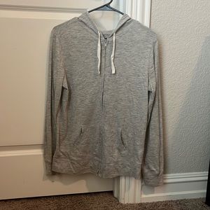 gray old navy light weight zipper jacket